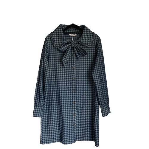 Womens denim dress gingham - dress,