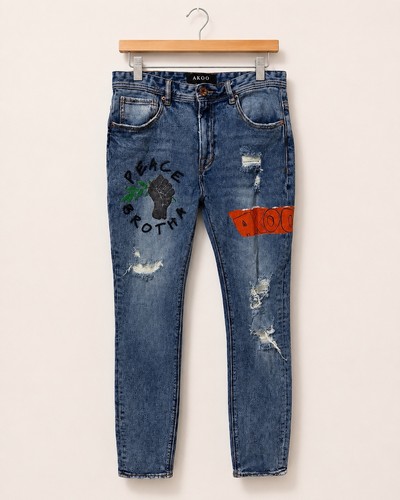 Akoo jeans mens - mens, distressed