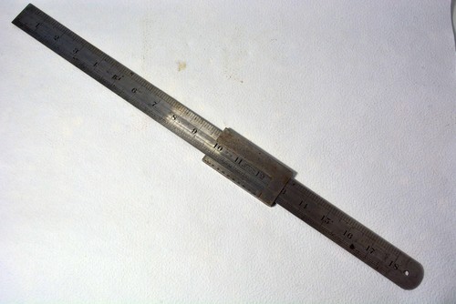 Vintage steel rule rabone - 18",