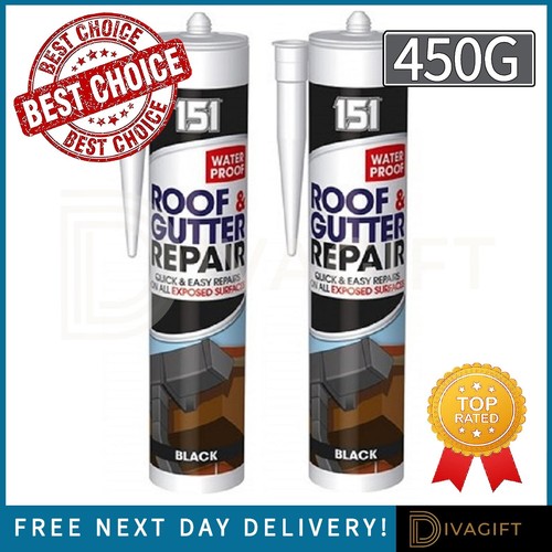 Black roof gutter sealant - x,