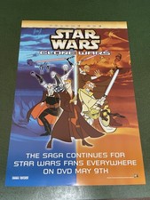Original Star Wars, Clone Wars (2004) Video Shop Movie Promo Poster - A2 - RARE