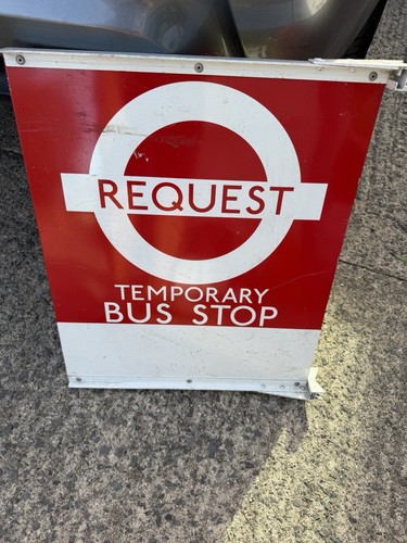 Old bus stop sign - stop,
