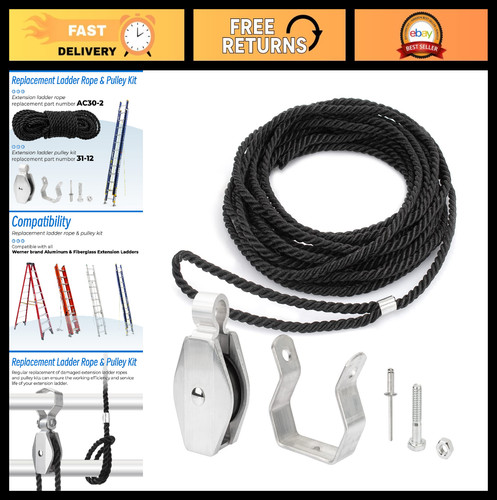 Extension ladder rope pulley - extension,