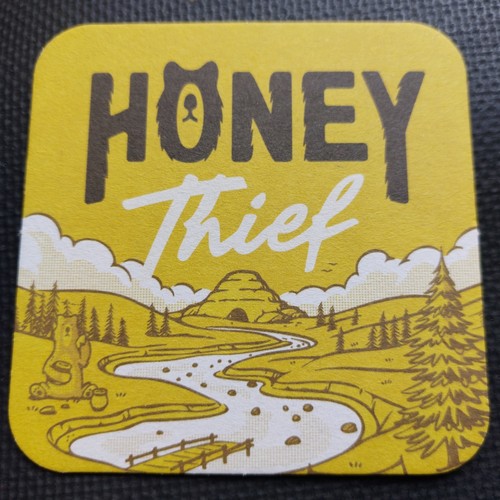 Honey thief beer mat - thief, no