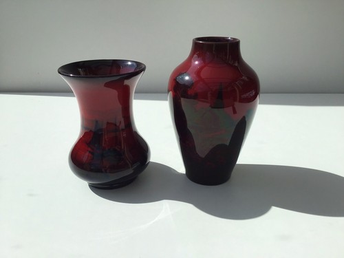 Two royal doulton flambé - royal,