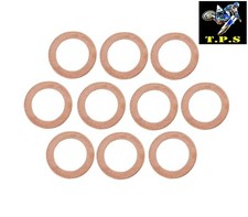10X OIL DRAIN SUMP PLUG BOLT COPPER WASHER SEAL: SUZUKI DRZ 70 100 250 400 S SM
