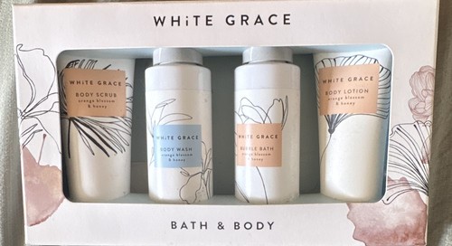 White grace bath body gift - white, &