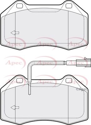 Apec front brake pad set - apec,