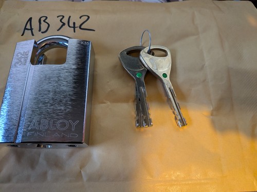 Abloy 342 hardened padlock - abloy,