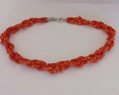 Vintage salmon coral torsade - vintage,