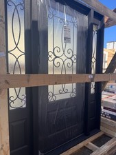 Black Fiberglass Entrance door