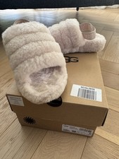 Girls UGG Yeah Fluff Slide in Pink - UK12