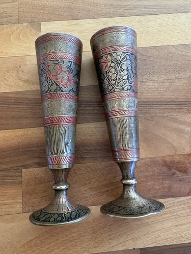 Vintage pair indian brass - pair,