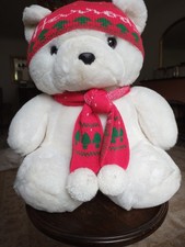 Harrods ORIGINAL 17" 1986 Christmas Bear with CORRECT tag! + V rare original bag