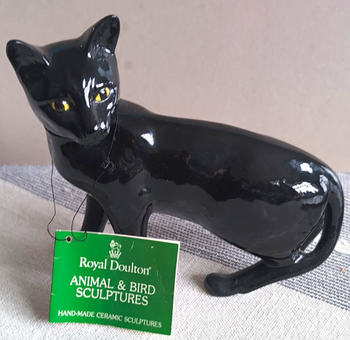 Royal doulton black cat - doulton,