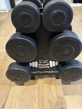 FK Sports Dumbbells Set with Stand Rack - 12Kg (Dumbbell Pair of 1Kg/2Kg/3Kg)