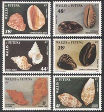 Wallis & Futuna 1987 Shells/Marine/Nature/Molluscs/Snails 6v set (n40555)