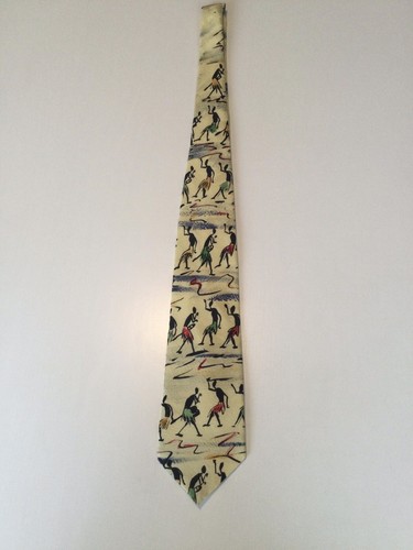 Hand painted pure silk tie