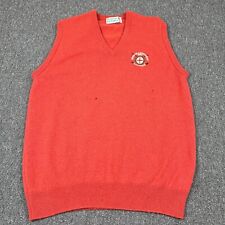 Vintage Glenmuir Jumper Mens 46 Red Lambswool Open Championship 1993 Golf Vest