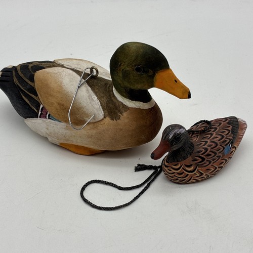 Handcarved wood mallard - wood,