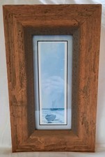E. J Spencer Mounted Print In A Lovely Chunky Rustic Wood Frame 15x9in