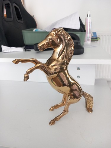Vintage brass horse - vintage,