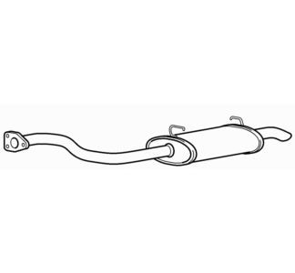 Rear exhaust silencer - back, box