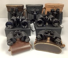 Collection of Vintage & Other Binoculars - Mixed Brands x7