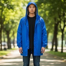 Vintage Mens Royal Blue Hooded