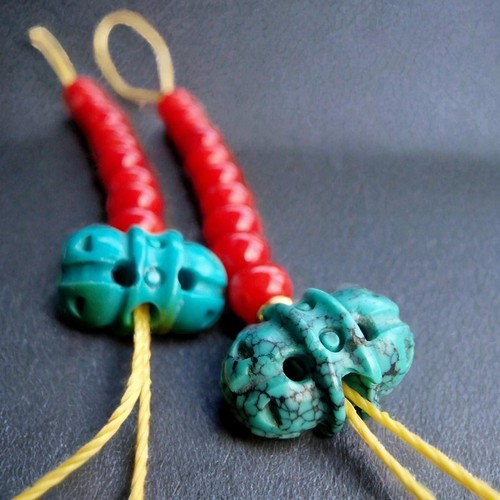 Antique tibetan coral and - coral,