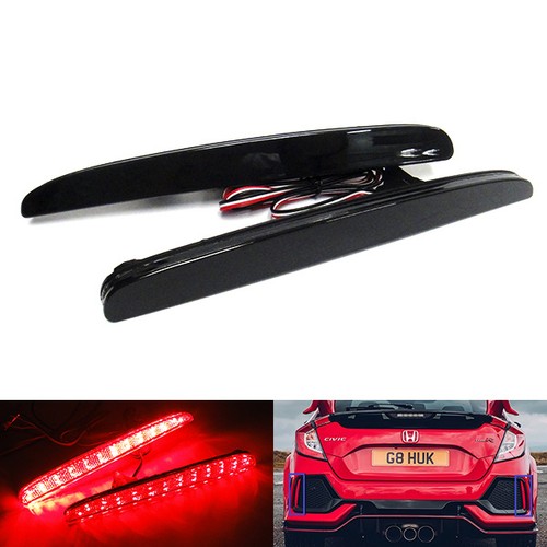 Black rear bumper reflector - black,