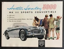 AUSTIN HEALEY 3000 Sports Convertible Car Sales Brochure c1965  Ref 2035/J