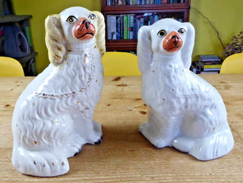 Pair staffordshire wally dogs - staffordshire,