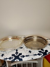 Vintage Decorative Stainless Steel Trays. Perfect For Christmas