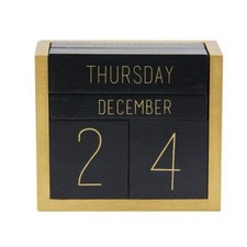Wooden Perpetual Calendar Wooden Block Daily Calendar Office Desk Acc...