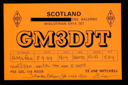 Qsl card radio scotland - card,