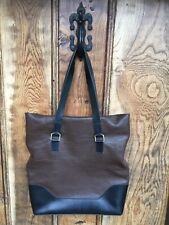 TOAST 'TOTE' CHOCOLATE BROWN & BLACK LEATHER BAG. PRICE REDUCED 