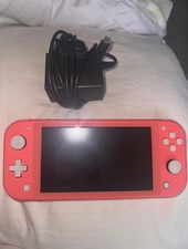Nintendo Switch Lite Coral Pink Console with Charger No Box