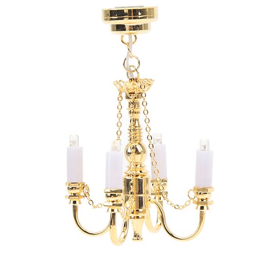 Light gold mini chandelier - 4-light,