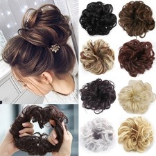 Curly Messy Hair Bun Piece
