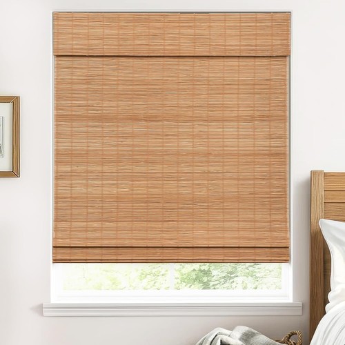 Cordless bamboo roman shades - cordless,
