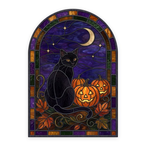 Halloween black cat pumpkins - halloween,