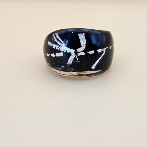 Murano glass black - glass, silver