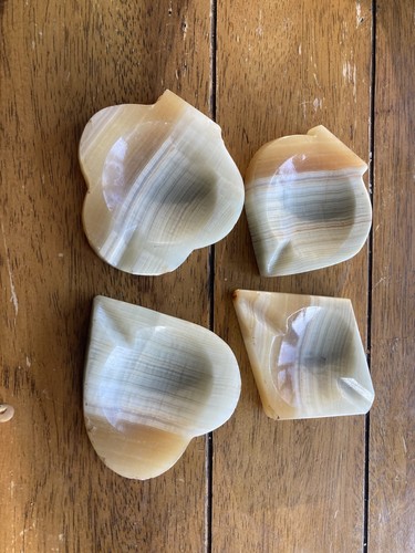 Various shaped onyx - various, ashtrays