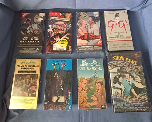 Vintage vcr vhs - tapes,