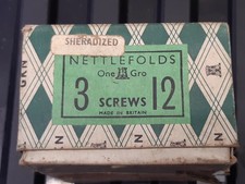 3"  x 12 Vintage Box Nettlefolds  Sheradized Wood Screws Approx 144