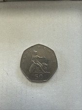 Large Old Style Britannia 50p Fifty New Pence