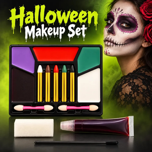 Halloween makeup set face - halloween,
