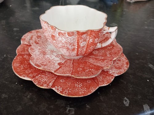 Antique wileman tea trio - wileman,