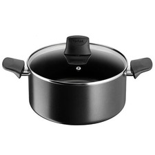 Tefal Titanium Force Stew Pot 24cm with Lid Non Stick Dishwasher Safe Black New